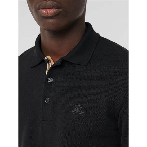 black burberry shirt|burberry polo shirts men's black.